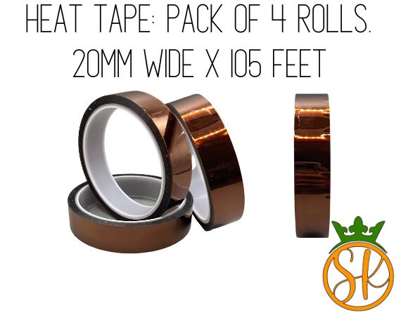 Sublimation Heat Tape 4 Pack 10 Mm or 20 Mm Wide 105 Feet or 315 Feet Long  Tape Dispense Yellow Sublimation Tape 