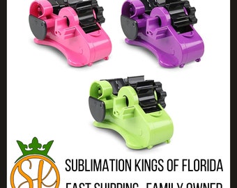 Sublimation Tape Dispensers | 35 mm | Pink | Purple | Green | Sublimation | Accessories | Sublimation Kings of Florida | Heat Tape Dispenser