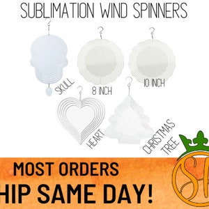 Wholesale Sublimation Wind Spinner Blanks 26 shapes 3 Inch 8 Inch 10 I –  Meline Wang Blanks