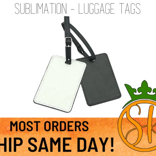 Sublimation Luggage Tags | 2 Pack | One sided | White Blanks | Suitcase Tag | Travel | Sublimation Accessories