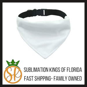 Sublimation Dog Bandana | Small to XL | Polyester | Pet Supplies| Sublimation Accessories | Personalized Gifts | Pet Clothes | Dog Bib