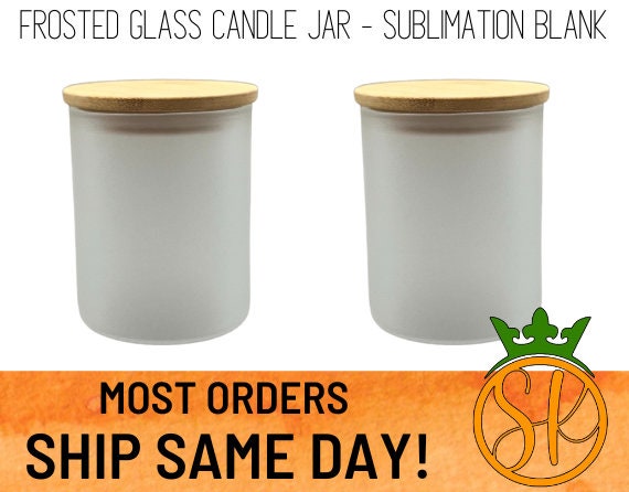 CERAMIC CANDLE Jar,sublimation Candle Jars, White Bamboo Candle Jar With  Lid, Luxury Candle, Ceramic Lidded Jar, Decorative Candle Jar 