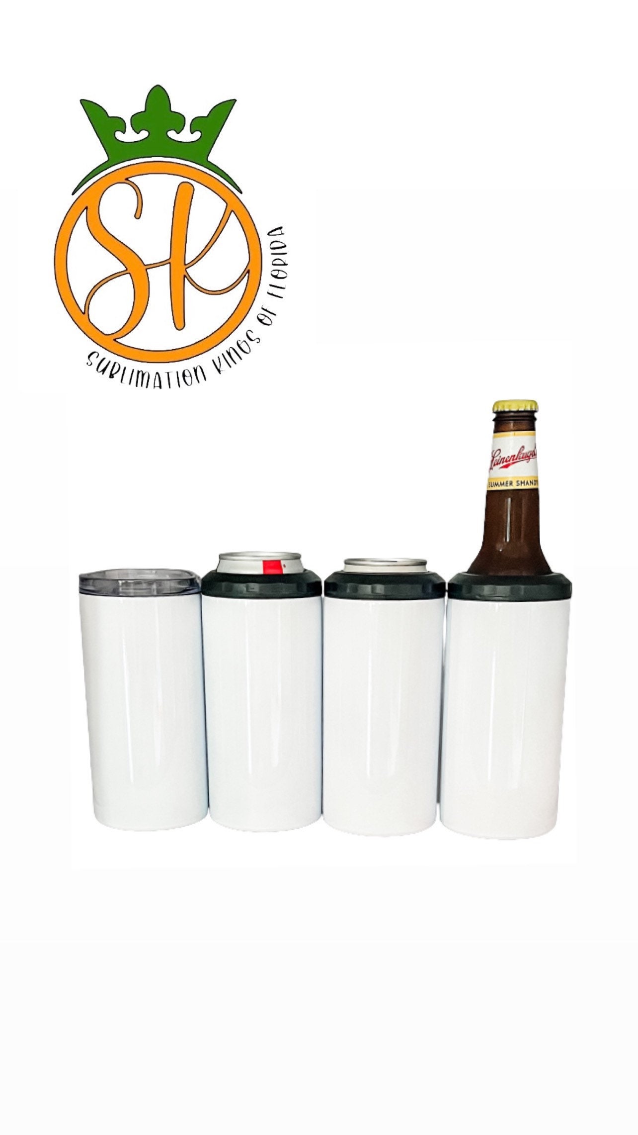 VEVELU 25 Pack 4-in-1 Insulated Can Cooler 16 oz Stainless Steel  Sublimation Can Cooler Bulk with Li…See more VEVELU 25 Pack 4-in-1  Insulated Can