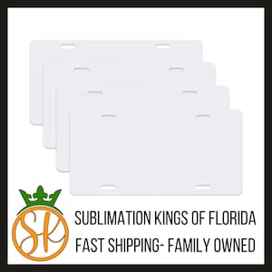 Blank License plates (5 Count) 12x6 or 4x7 - Sublimation