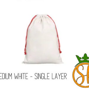 Zeloyaut 4-Pack Blank Sublimation Santa Sacks - 27x20 Inch Linen Canvas Bags For Heat Press Personalization