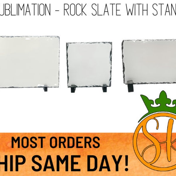 Sublimation Rock Slate Picture | Glossy White Finish | Sublimation Blanks | Gifts | Graduation | Father's Day | Mother's Day