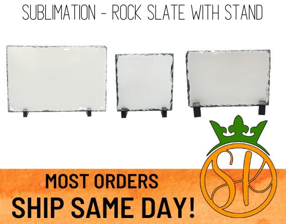 READY TO SHIP. Sublimation Photo Rock Slate with stand. – Prevail