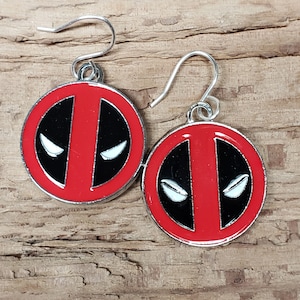 Deadpool Character Inspired Earrings