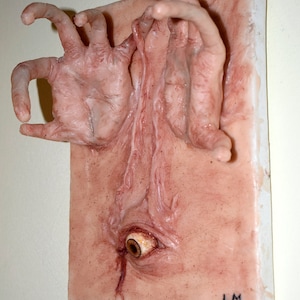Panel Hands Silicone Sculpture | Unique Handmade Art | Italian Collectible | Detailed Surrealist Hand Sculpture | Contemporary Silicone Art