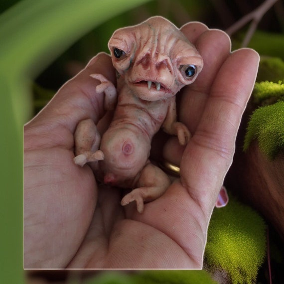 Hand-sculpted Baby Alien Fetus in Platinum Silicone | Realistic