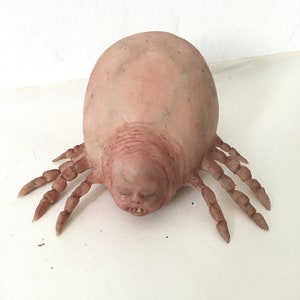 Baby Zecca Miniature Hand-Sculpted in Acetic Silicone | Realistic and Highly Detailed Hybrid Creature Sculpture | Italian Handmade Art