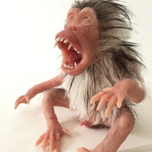 Handcrafted Adult Macaque Monkey Silicone Sculpture | Realistic Lifelike Animal Figurine | Unique Collectible Art | Handmade Silicone Monkey