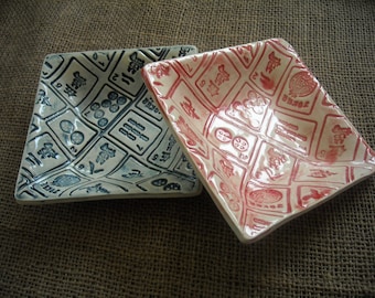 Mahjong Bowl - Mahjong Dish - Mahjong Pottery - Mahjong Gift