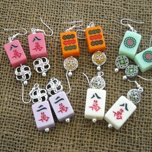 Mahjong Earrings Mahjong Jewelry Mahjong Gift image 1