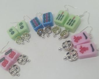 Mahjong Earrings  - Mahjong Jewelry - Mahjong Gift