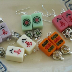 Mahjong Earrings Mahjong Jewelry Mahjong Gift image 2