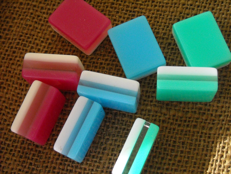 Triple Layer Mahong Mahjong Crafts Mahjong Supplies Tri Color Mahjong Tiles with Free Shipping Mahjong Tiles for Crafts