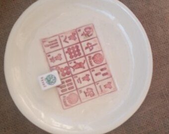 Piatto da Mahjong - Ceramica da Mahjong - Piatto da Mahjong fatto a mano - Ceramica da Mahjong