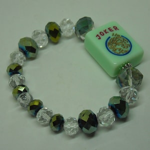 Mahjong Bracelet - Free Shipping  - Green  Mahjong - Mahjong Gift