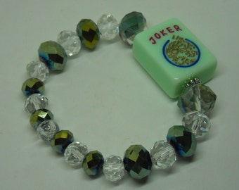 Pulsera de Mahjong - Envío gratis - Mahjong verde - Regalo de Mahjong
