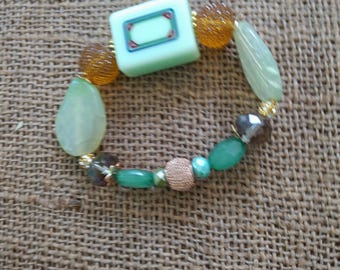 Pulsera de Mahjong - Envío gratis - Mahjong verde - Regalo de Mahjong