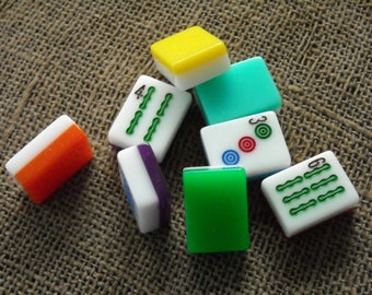 8 Double Layer Mahjong - Mahjong Crafts  - Mahjong Tiles for Crafts - Rainbow Mahjong Tiles