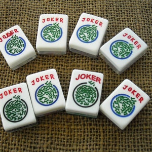8 Mahjong Jokers - 8 Mahjong Tiles - Mahjong Crafts - Colorful Mahjong ...