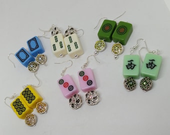 Mahjong Earrings  - Mahjong Jewelry - Mahjong Gift