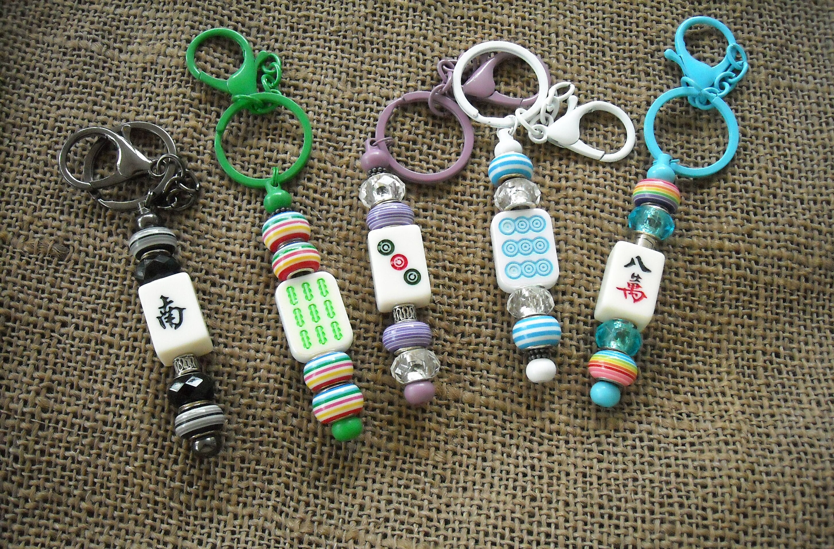 Mahjong Key Ring - Mahjong Pendant - Free Shipping - Mahjong Purse ...