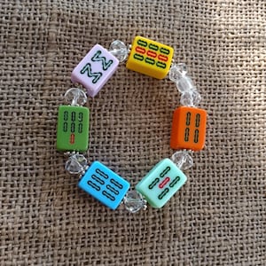 Mahjong Bracelet - Free Shipping - Rainbow Mahjong Jewelry - Mahjong Gift - Gift Idea