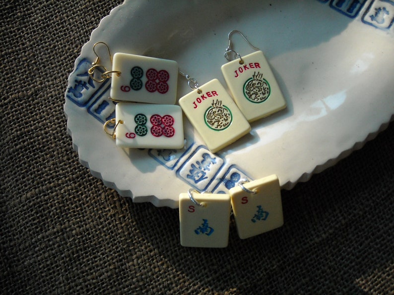 Mahjong Dangle Earrings main image 1