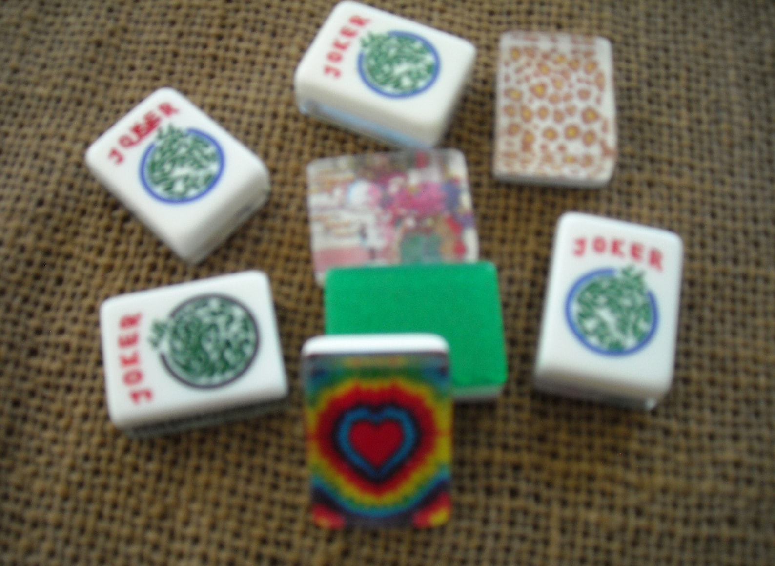 8 Mahjong Jokers - 8 Mahjong Tiles - Mahjong Crafts - Colorful Mahjong ...
