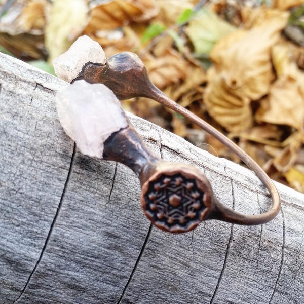 Copper Chakra Bracelet. Heart Chakra Bracelet. Rose Quartz and Healing Copper Bracelet.