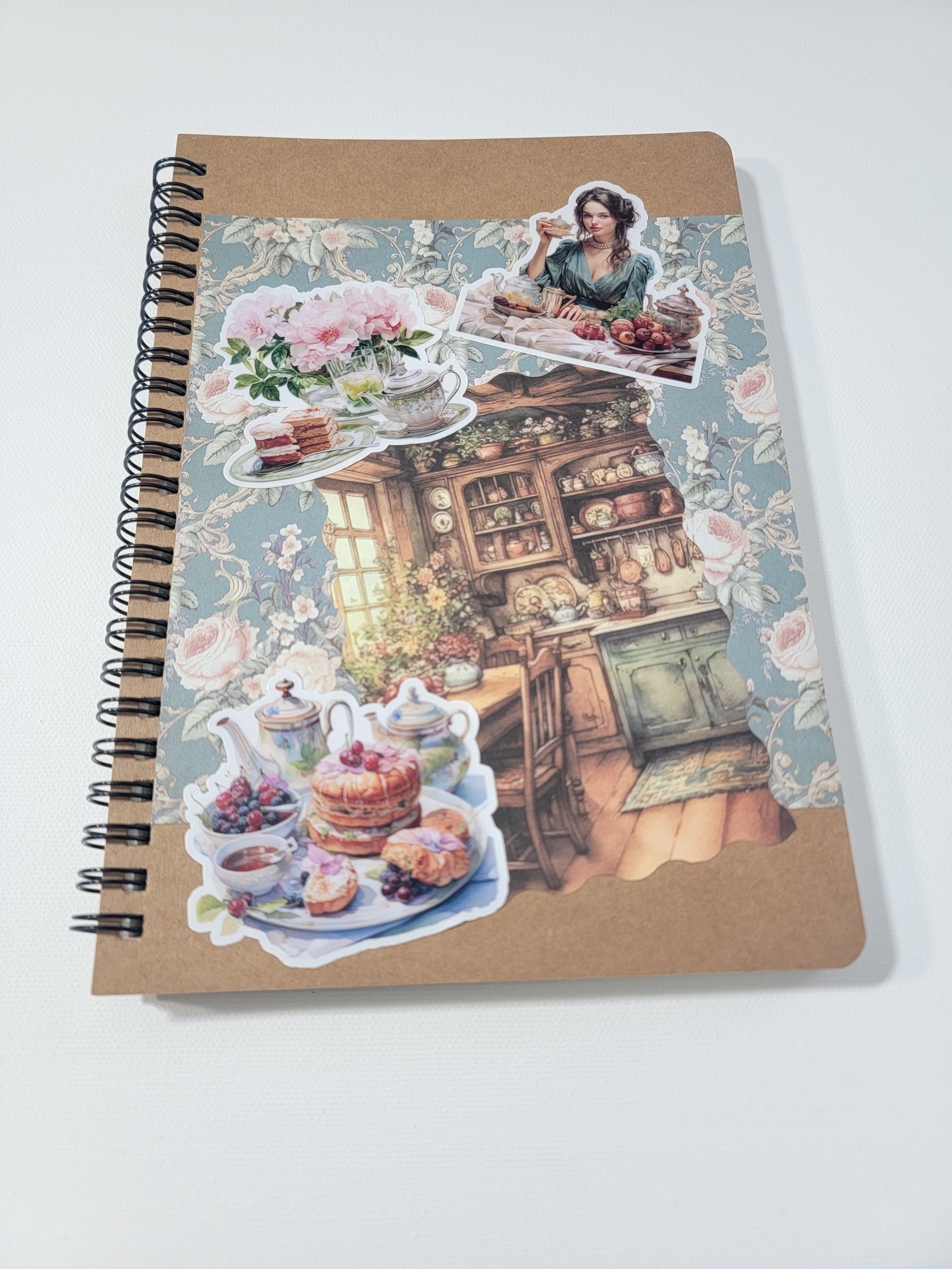 Junkjournal*『』 5x8 Spiral Journal, Junk Journal Inspired Item 068 Not Sealed With