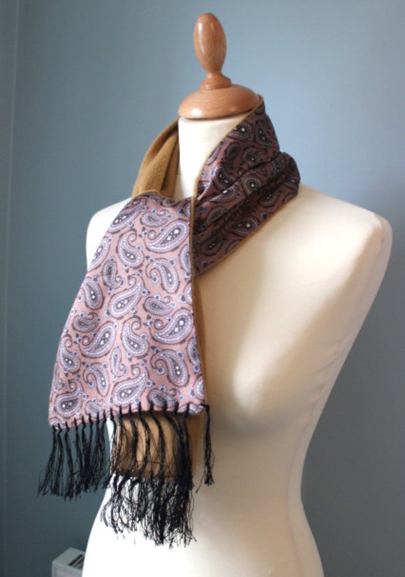 1970's Mens Dress Scarf, Vintage Formal/evening Scarf, Classic