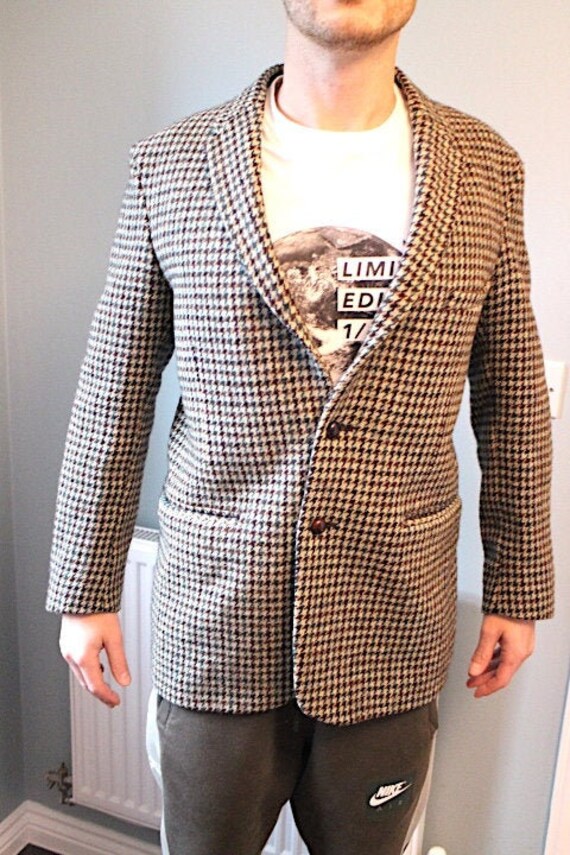 Vintage Blazer, 1970's Harris Tweed single breaste