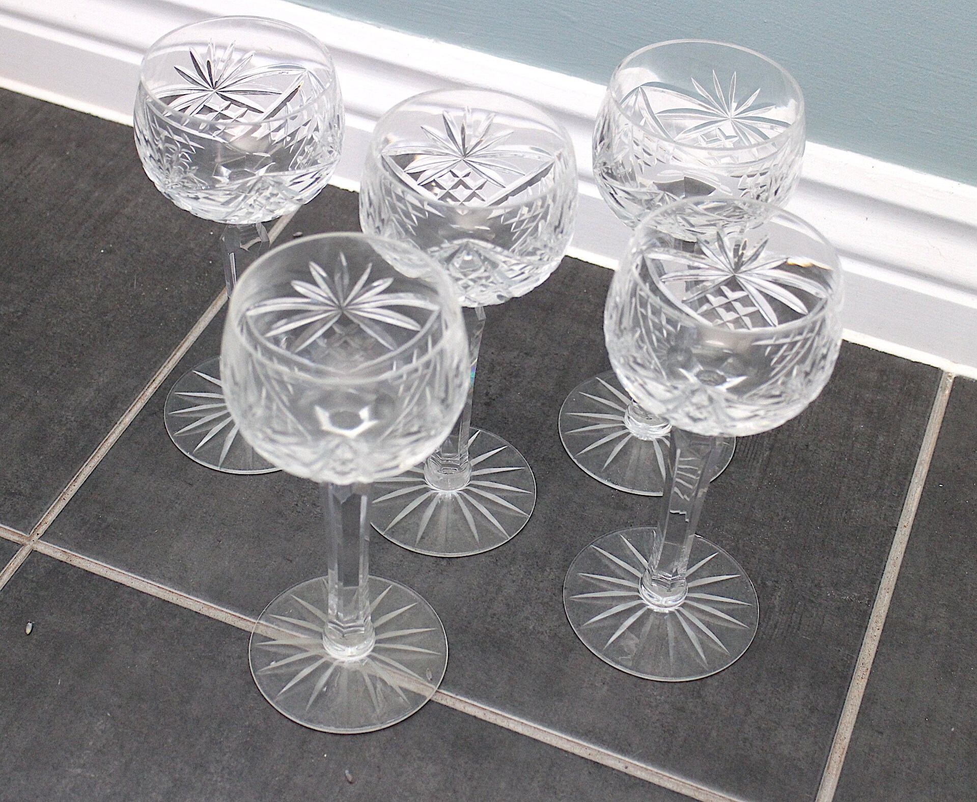 Vintage Real Crystal Wine Glass Fostoria Goblets 1970's Etsy UK