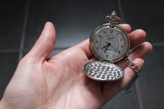 Buy Vintage Modern Pocket Watch Horses Figure on Front Quartz