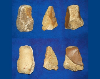 Three  Neanderthal Flake Tools #2357
