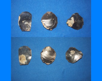 Three Mesolithic or Neolithic Flint Scrapers #2889