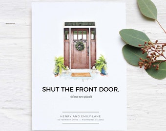 New Address Card | Moving Announcement | Custom House Portrait | Home Illustration | Watercolor Home Portrait | Just Moved | We've Moved