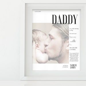 Father&#39;s Day Gift | Custom Photo Gift Idea | Daddy Photo Print | Gift for Dad | Father&#39;s Day Print | First Father&#39;s Day Gift | Daddy Gifts