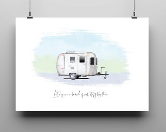 Décoration de camping-car personnalisée | Panneau de camping-car | Décoration pour VR | Enseigne pour camping-car | Décoration de camping | Art de camping aquarelle | Cadeau pour les amoureux de la nature | Cadeau de camping