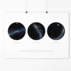 Mapa estelar personalizado / Impresión del cielo nocturno / Carta estelar personalizada / Póster de mapa estelar / Arte de constelación / Arte de mapa del cielo / Regalo personalizado para el Día de la Madre