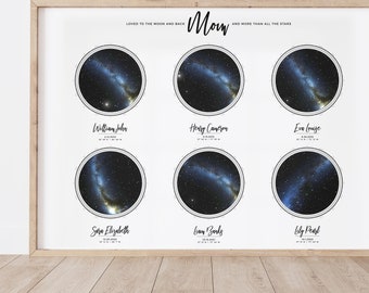 Personalized Star Map Gift | Night Sky Print | Custom Star Chart | Star Map Poster | Father's Day Gift | Gift for Dad | Dad Birthday Gift