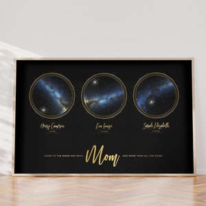 Regalo mappa stellare personalizzata / Stampa cielo notturno / Mappa stellare personalizzata / Poster mappa stellare / Regalo per la festa della mamma / Regalo per la mamma / Regalo di compleanno per la mamma