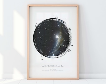 Personalized Star Map Gift | Night Sky Print | Custom Star Chart | Star Map Poster | Constellation Art | Sky Map Art | Anniversary Gift
