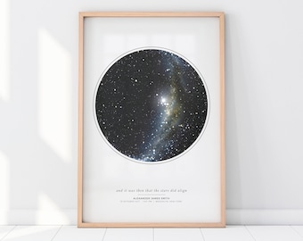 Personalized Star Map Gift | Night Sky Print | Custom Star Chart | Star Map Poster | Constellation Art | Sky Map Art | Anniversary Gift
