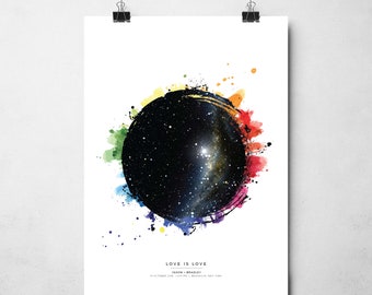 Personalized Star Map Gift | Night Sky Print | LGBT Pride Art | Custom Star Chart | Star Map Poster | Constellation Art | Gay Anniversary