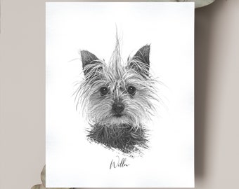 Custom Pet Portrait | Dog Portrait | Cat Portrait | Portrait from Photo | Pet Drawing | Pet Memorial Gift | Pet Art | Pet Art Print